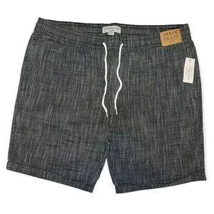 Urban Man Men’s Grey Elastic Waist Drawstring Shorts Size XL